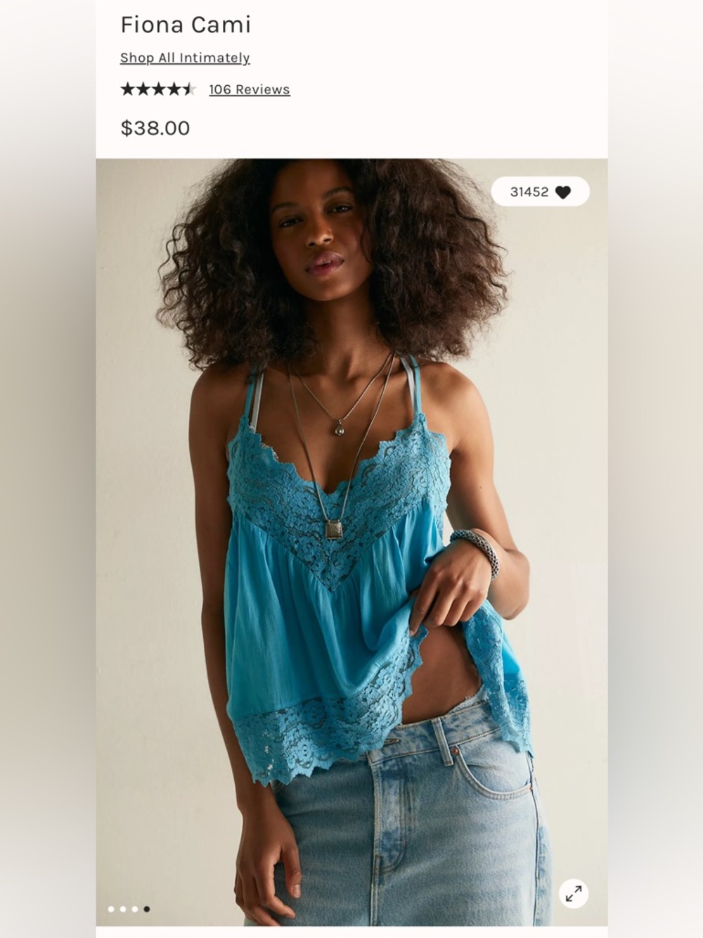 Free People Fiona Cami XL